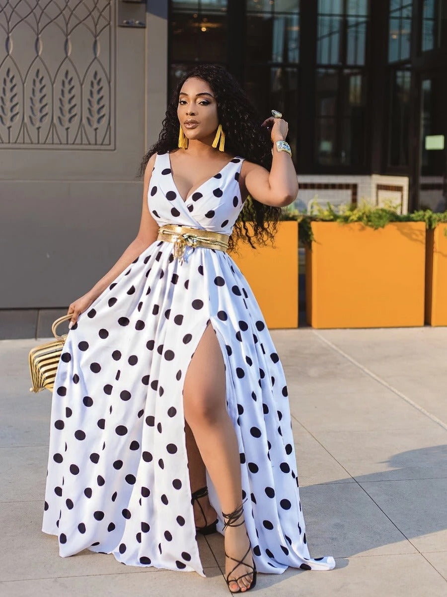 Printed Strap Swing Dress