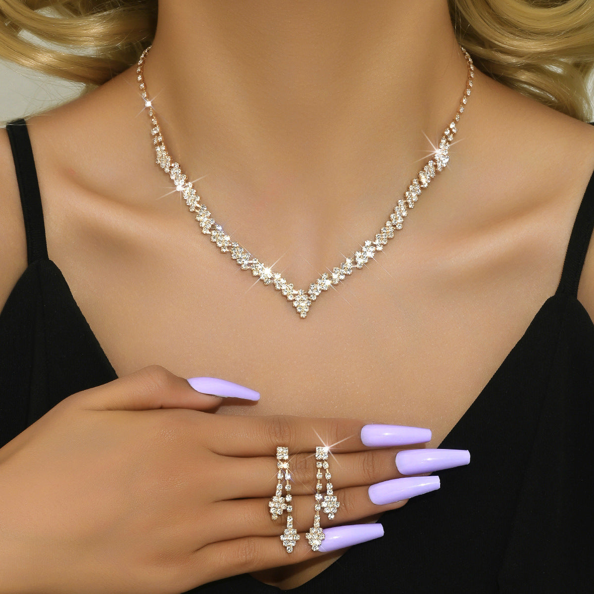 Crystal Wave Jewelry Set