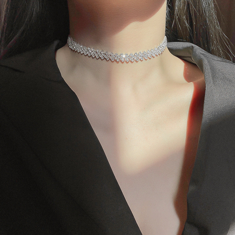 Korean Diamond Geometry Necklace