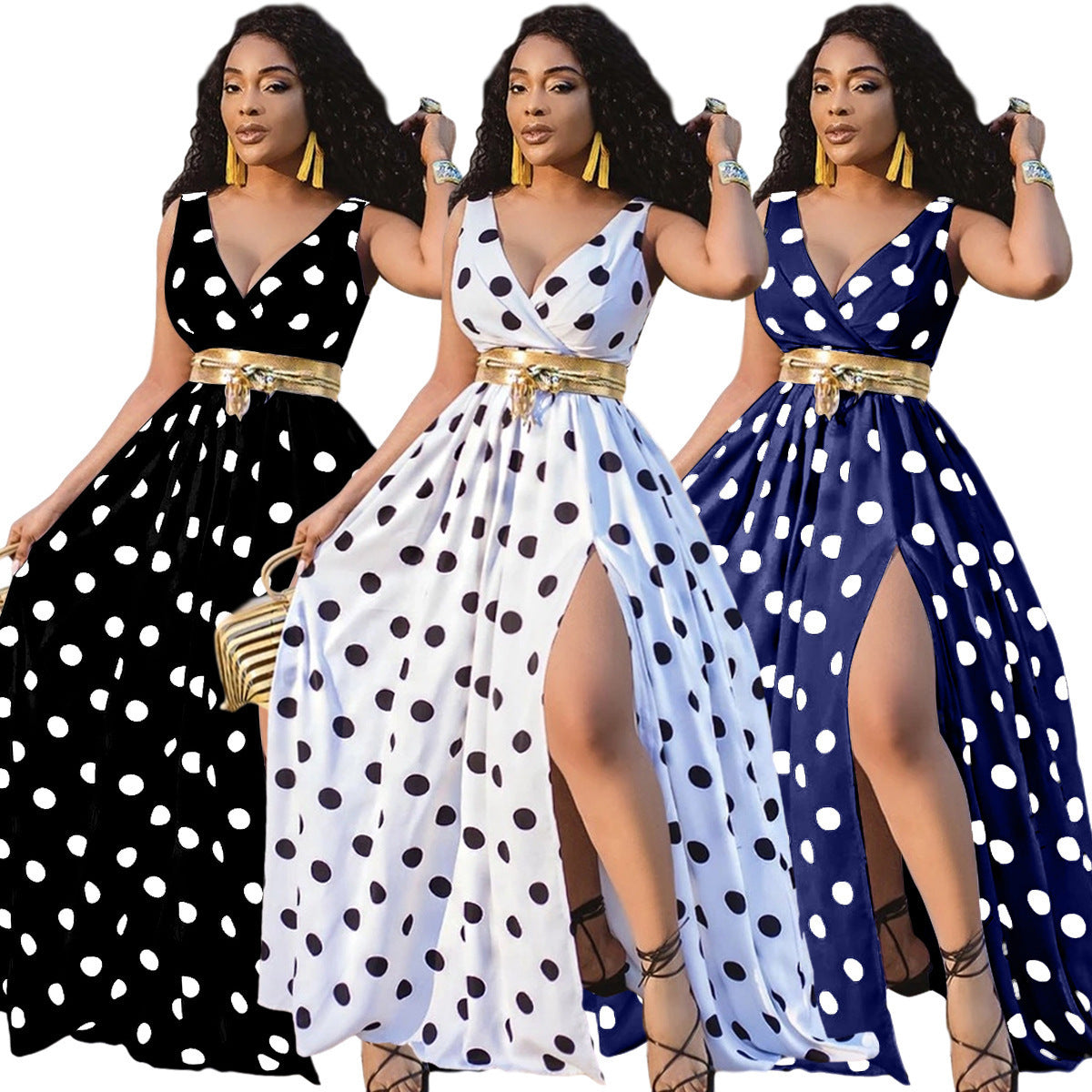Printed Strap Swing Dress